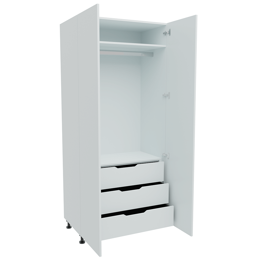 1000mm Single Hanging Robe with 3 x Internal Drawer 