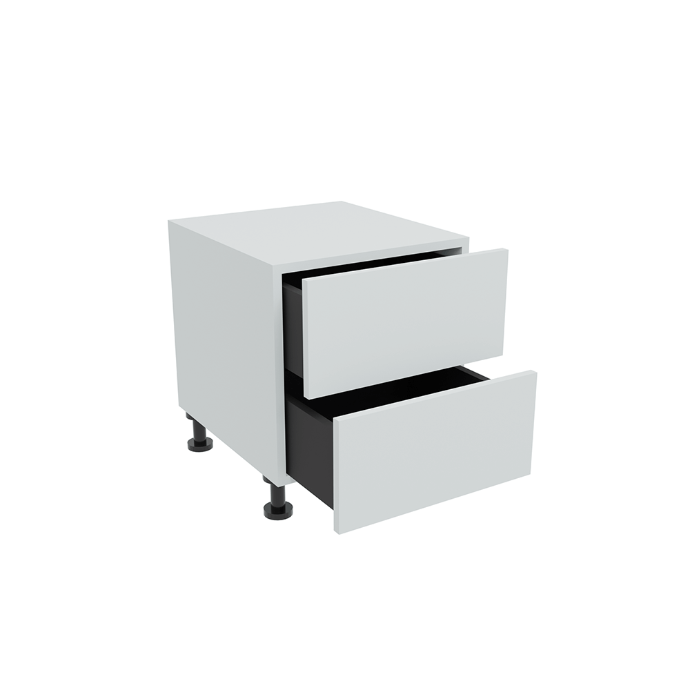 450mm 2 Drawer Bedside Cabinet