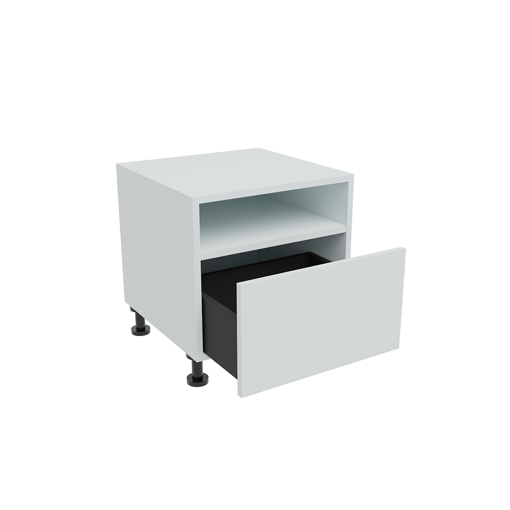 500mm Shelf Bedside Cabinet with 1 x Drawer
