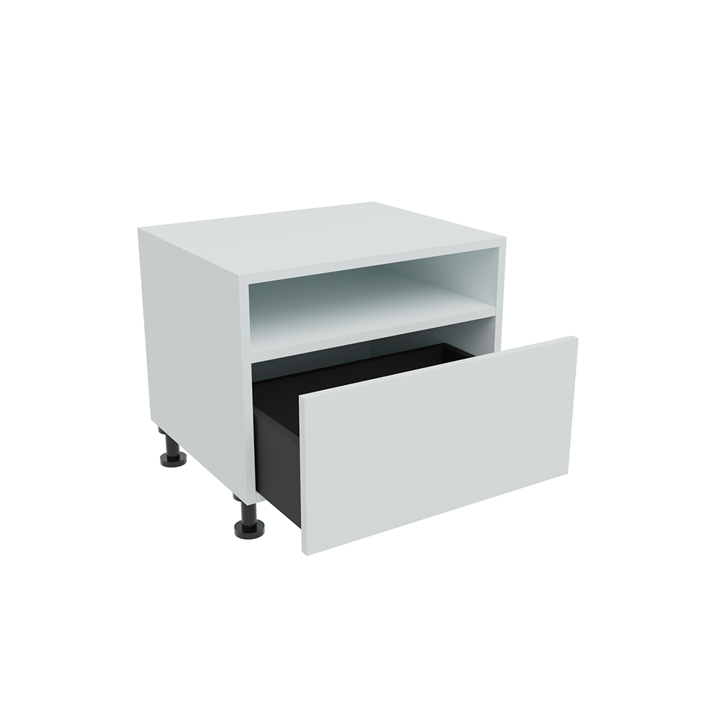 600mm Shelf Bedside Cabinet With 1 x Drawer