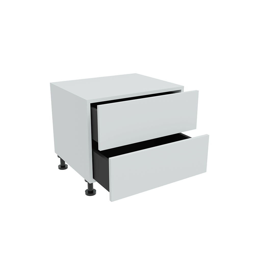 600mm 2 Drawer Bedside Cabinet