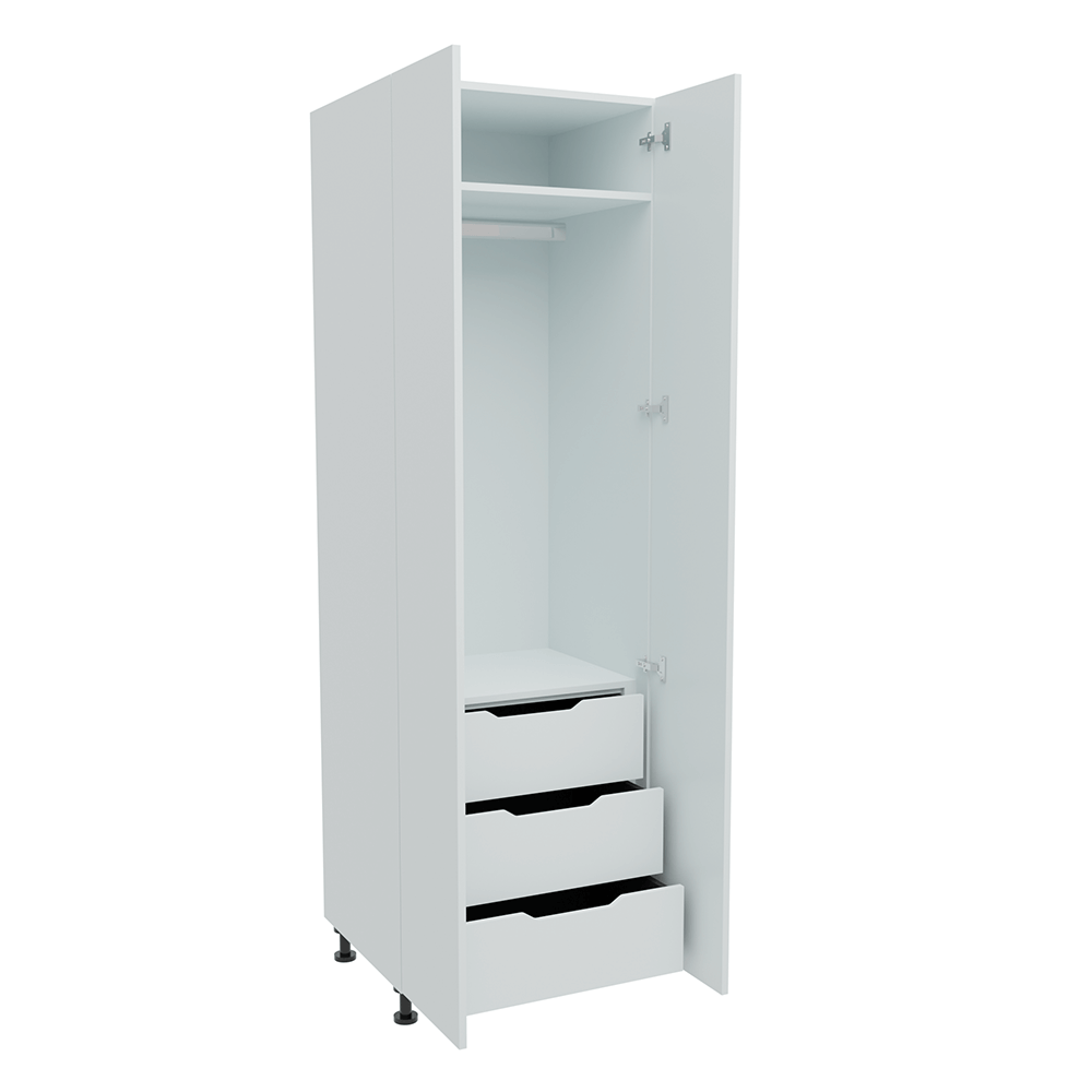 700mm Single Hanging Robe with 3 x Internal Drawer
