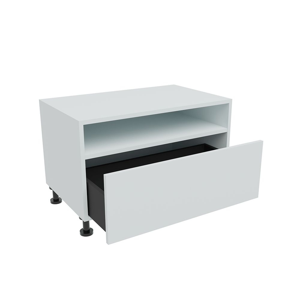 800mm Shelf Bedside Cabinet with 1 x Drawer 