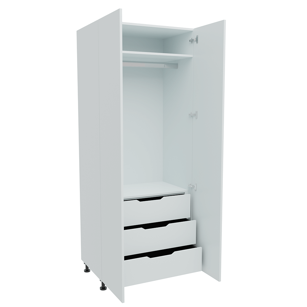 900mm 3 x Internal Drawer & Single Hanging Robe