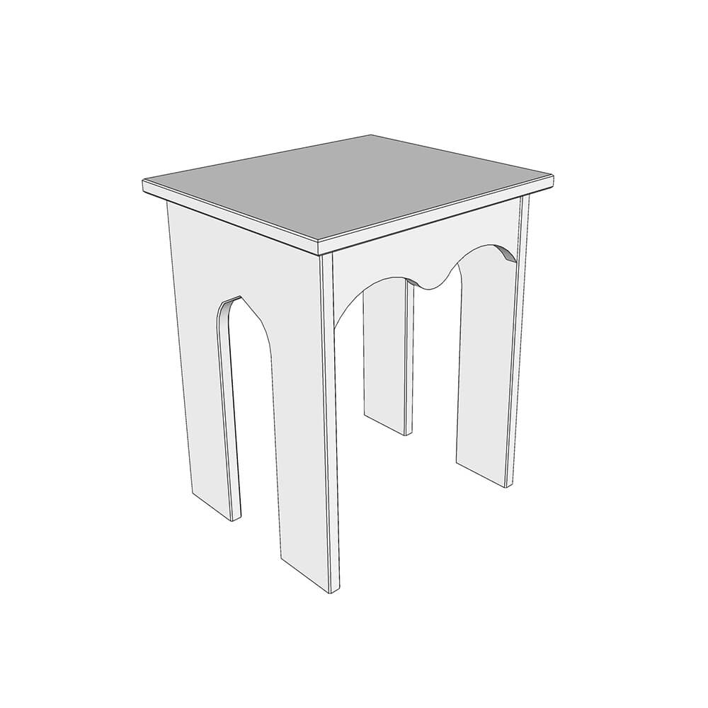Wrenbury Stool - 400mm(L) x 350mm(W) x 470mm(H)