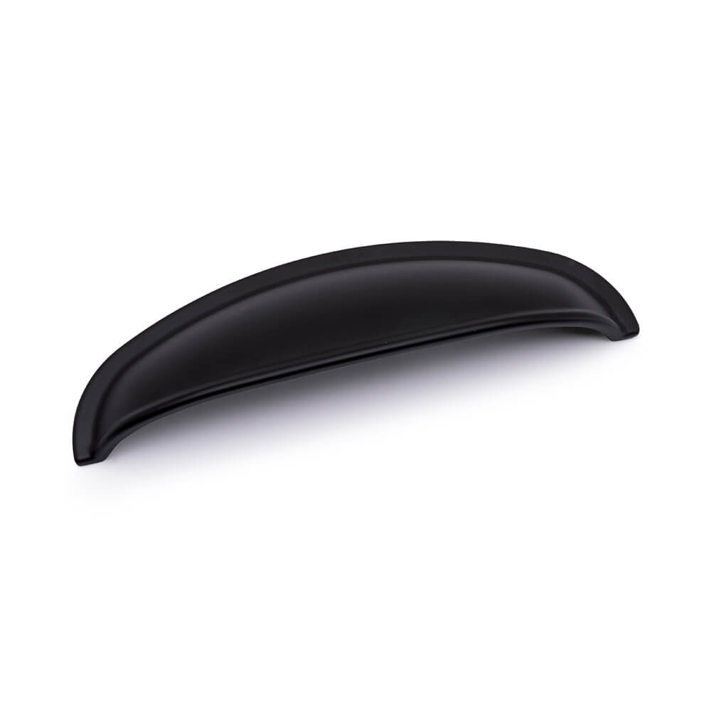 AURORA Round Cup Handle - 96mm Hole Centres - Matt Black (HB1-0114)