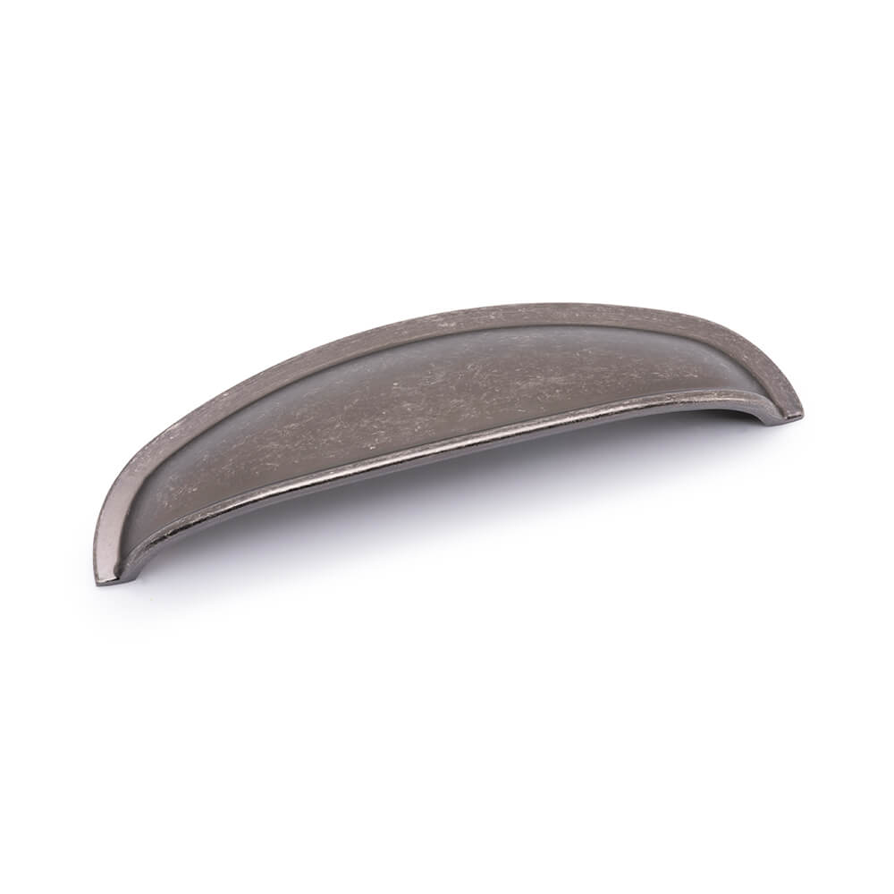 AURORA Round Cup Handle - 125mm (96mm Hole Centres) - Pewter (HB2-0129)