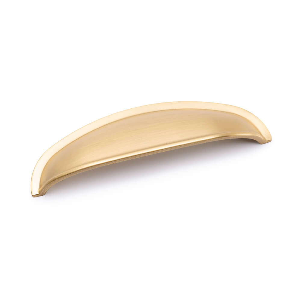 AURORA Round Cup Handle - 125mm (96mm Hole Centres) - Satin Brass (HB6-0189)