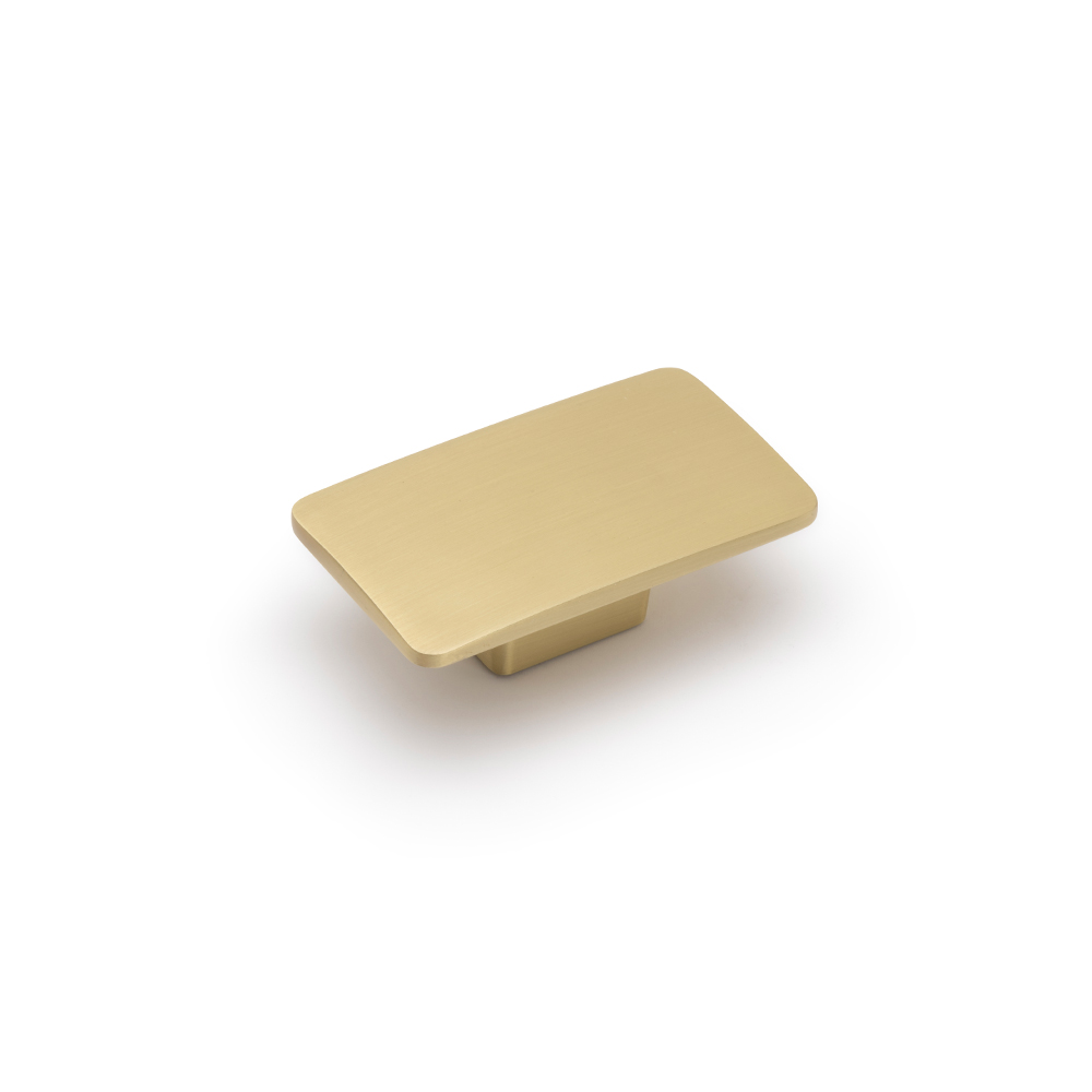 AURORA Rectangular Knob - 59 x 34mm - Satin Brass (HB6-0182)