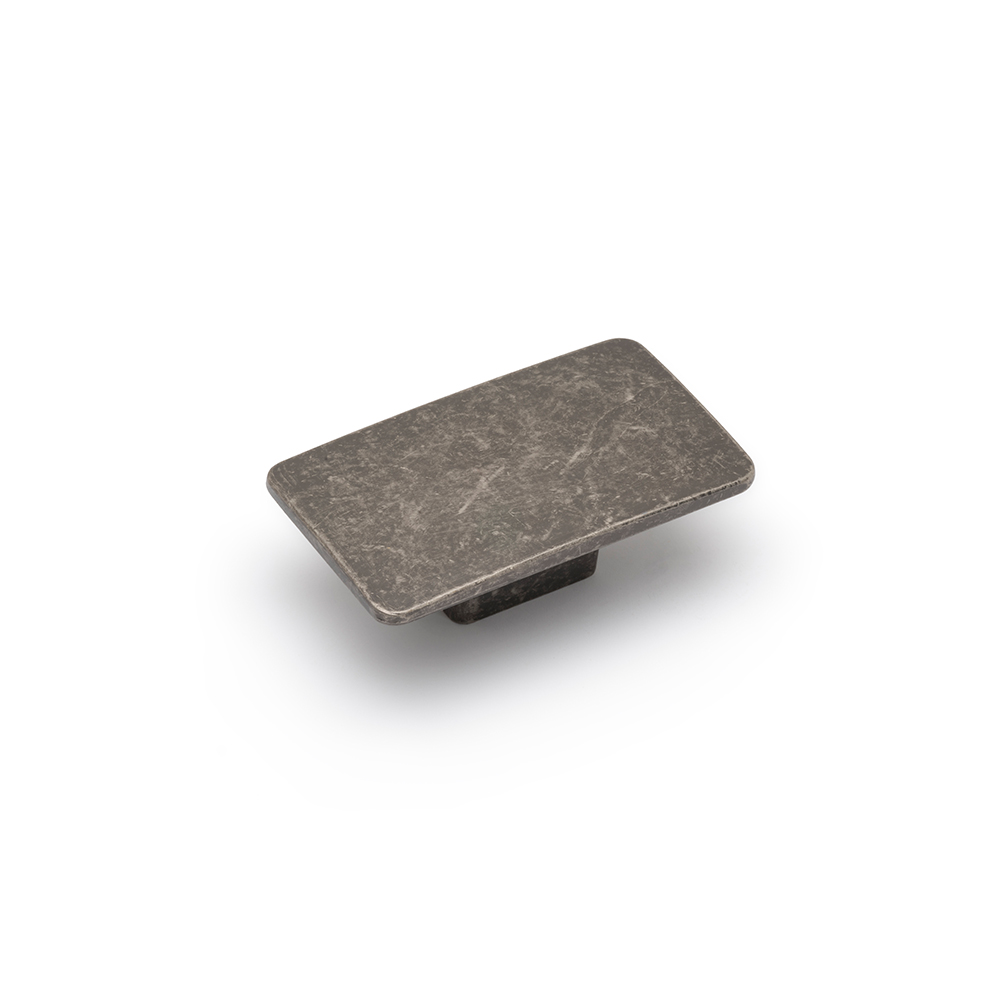 AURORA Rectangular Knob - 59 x 34mm - Pewter (HB2-0122)