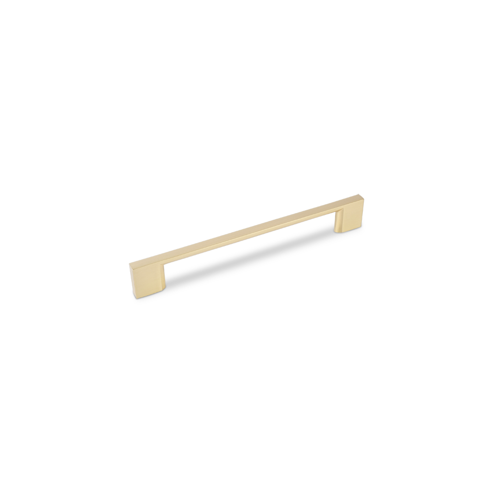 AURORA Slim Square D Handle - 188mm (160mm Hole Centres) - Satin Brass (HB6-0185)