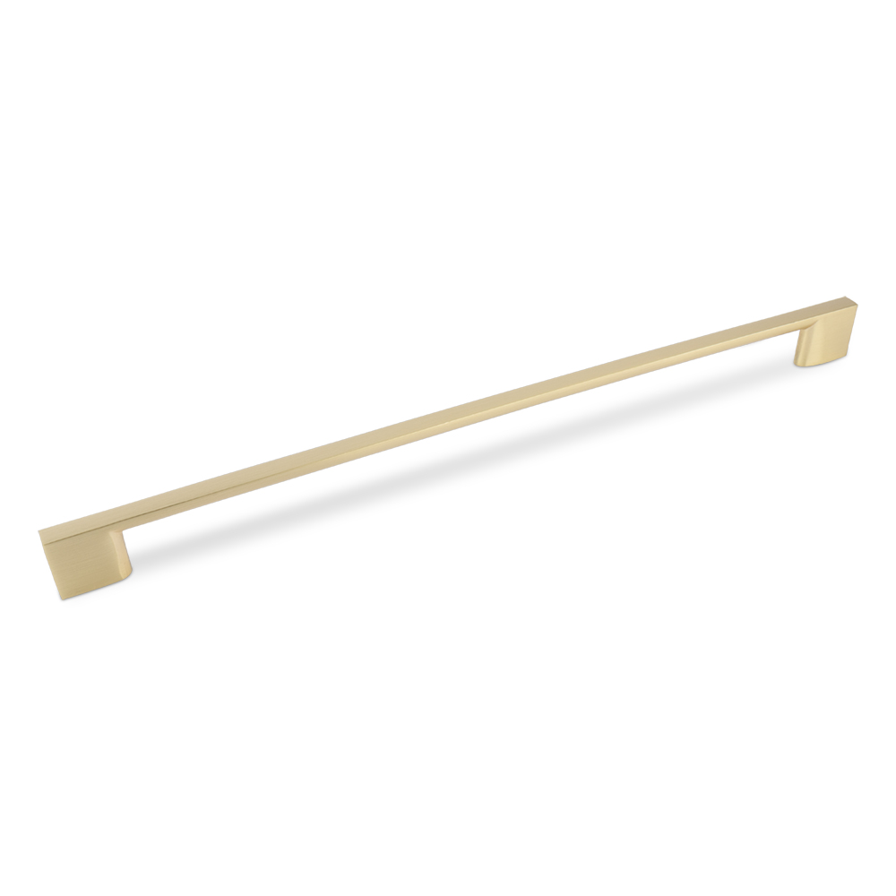 AURORA Slim Square D Handle - 358mm (320mm Hole Centres) - Satin Brass