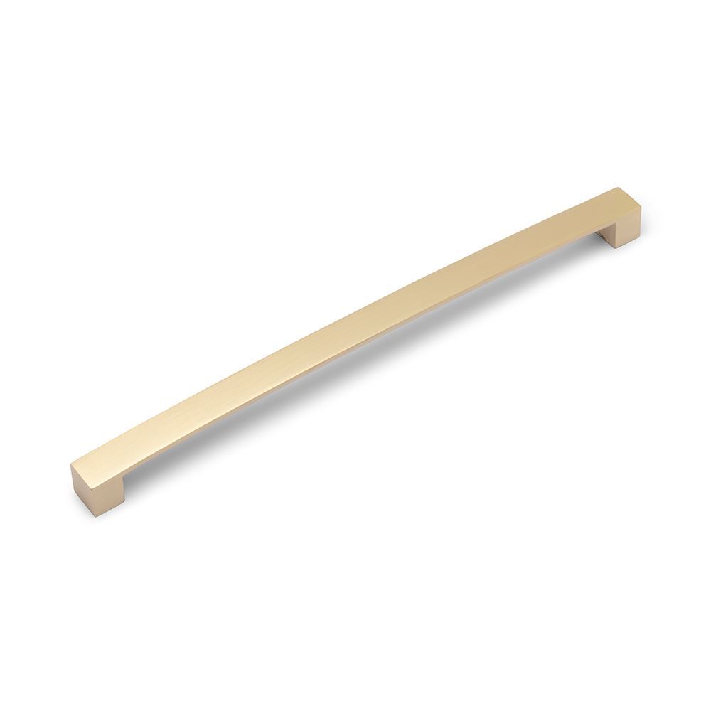 AURORA Block Bar D Handle - 337mm (320mm Hole Centres) - Satin Brass (HB6-0177)
