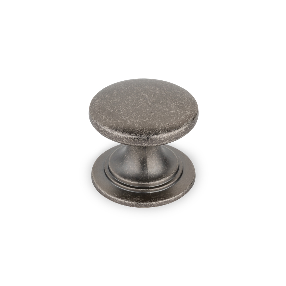 AURORA Large Round Knob - 38mm Diameter - Pewter (HB2-0126)