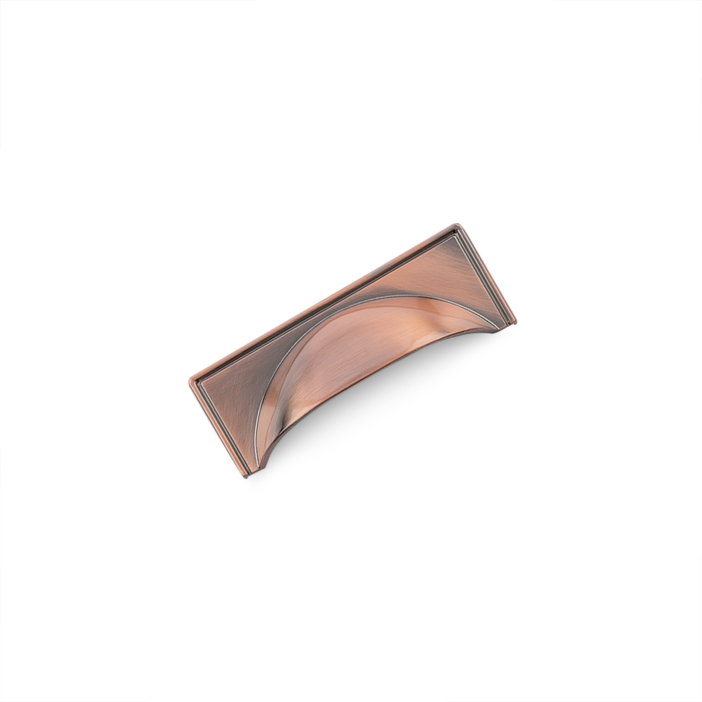AURORA Square Cup Handle - 97mm (64mm Hole Centres) - Antique Copper (HB5-0173)