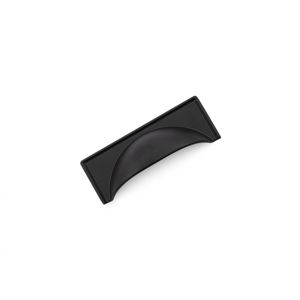 AURORA Square Cup Handle - 97mm (64mm Hole Centres) - Matt Black