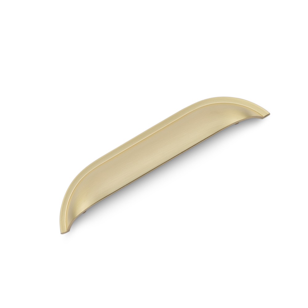 AURORA Linear Cup Handle - 128mm Hole Centres - Satin Brass (HB6-0180)