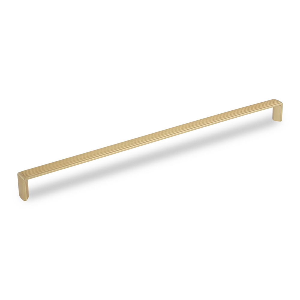 AURORA D Reeded Handle - 327mm  (320mm Hole Centres) - Satin Brass (HB12-267)