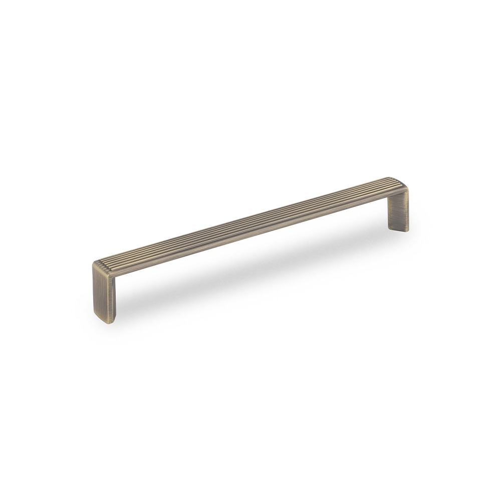 AURORA D Reeded Handle - 160mm Hole Centres - Antique Brass (HB12-0260)