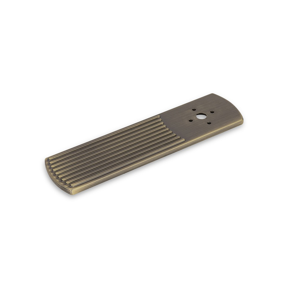 AURORA Long Back Plate - 95mm Long - Antique Brass (HB)