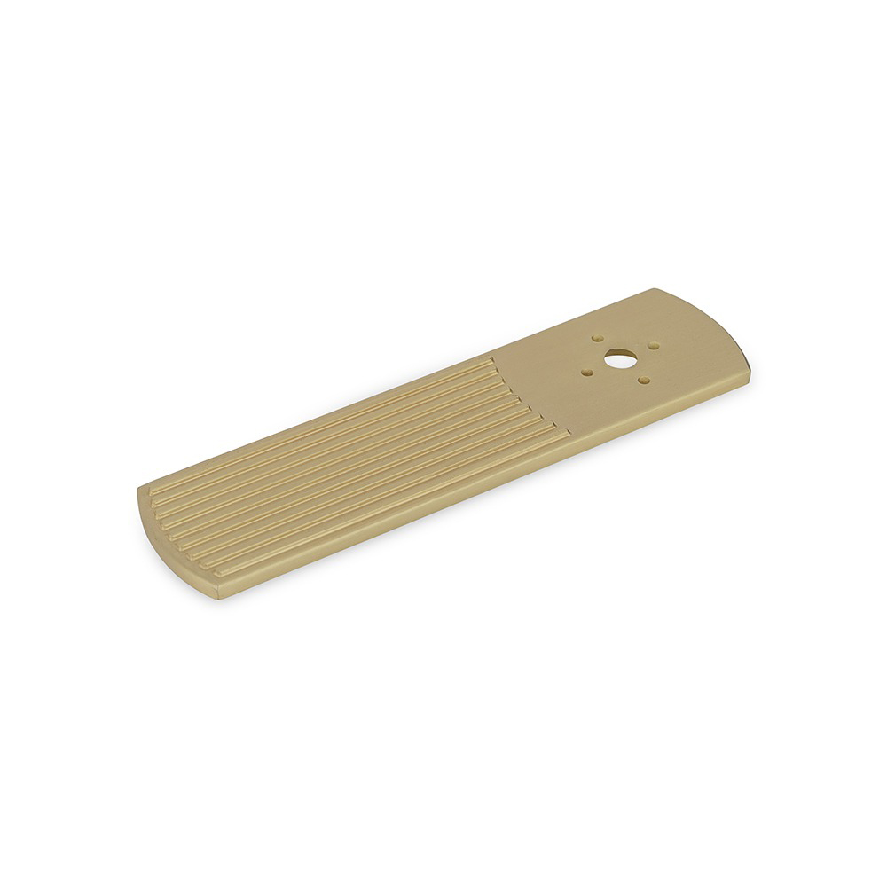 AURORA Long Back Plate - 95mm Long - Satin Brass (HB)